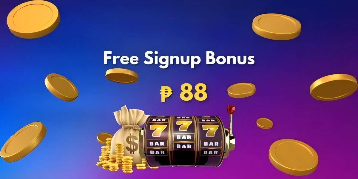 Promotional banner: welcome bonus coins stacked beside slot reels for new Philippine players